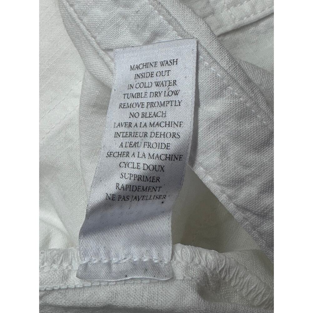 Frank & Eileen Ireland Playsuit Romper L White Linen Blend Made in USA - Picture 12 of 14